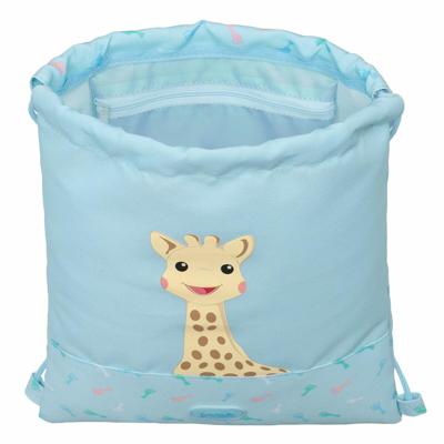 Rugtas met Koordjes Sophie la Girafe Blauw 26 x 34 x 1 cm