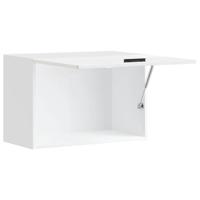 Keukenwandkast Porto bewerkt hout hoogglans wit - thumbnail