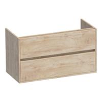 Brauer Adore - Onderkast - 100 cm - met 2 Softclose Lades Greeploos en 1 Sifon Uitsparing - Forest Wheat - thumbnail