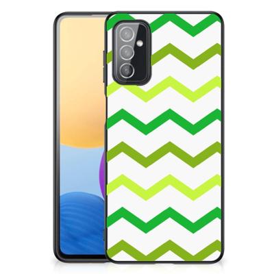 Samsung Galaxy M52 Back Case Zigzag Groen Samsung Galaxy M52 Back Case Zigzag Groen