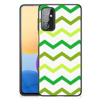 Samsung Galaxy M52 Back Case Zigzag Groen - thumbnail