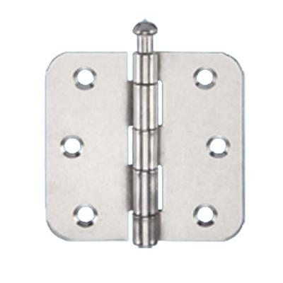 BSW scharnier - 76x76 mm - afgerond - RVS