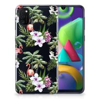 Samsung Galaxy M21 | M30s TPU Hoesje Flamingo Palms - thumbnail