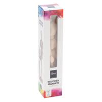 Tekenpop Hout, 33cm - thumbnail