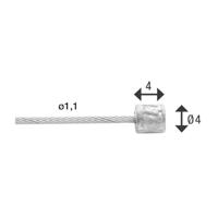 Elvedes Derailleurkabel 225 cm / 1.1 mm Nippel 4x4 RVS Per 10 - thumbnail