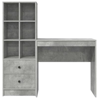 Bureau met lade 2 pcs Beton Grijs