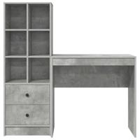 Bureau met lade 2 pcs Beton Grijs - thumbnail