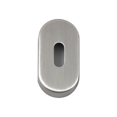 Hardbrass Sleutelrozet Shuffle ovaal - RVS