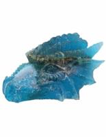 Orgonite Draken Schedel Lichtblauw - thumbnail
