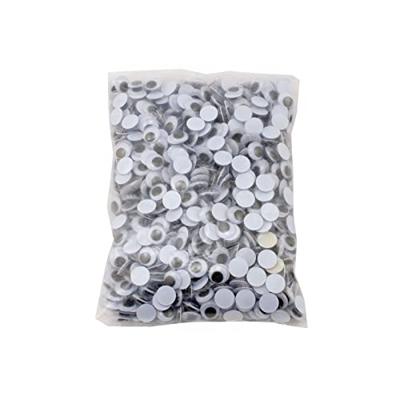Vaessen Creative • wiebeloogjes wit-zwart 12mm 1000pcs
