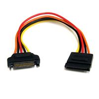 StarTech.com 20 cm SATA stroomverlenging - stekker/bus - seriële ATA stroomverlengkabel - thumbnail