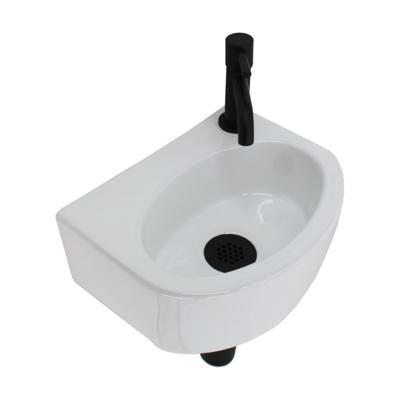 Fonteinset Boss & Wessing Gustav Keramiek Inclusief Eenhendelkraan En Sifon 30x22x11 cm Wit