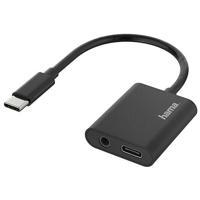 Hama Audio-adapter, 2in1, USB-C-St. - 3,5-mm-jack/USB-C-aansl., audio + opladen Mini jack kabel - thumbnail