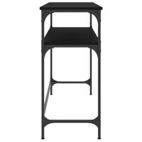 Wandtafel 100x35,5x75 cm bewerkt hout zwart - thumbnail