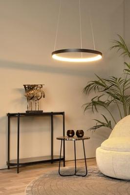 Lucide VIDAL - Hanglamp - Ø 58 cm - LED Dimb. - 1x48W 2700K - Zwart