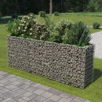Gabion plantenbak verhoogd 270x50x100 cm gegalvaniseerd staal - thumbnail