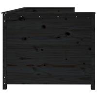 Slaapbank 75x190 cm massief grenenhout zwart - thumbnail