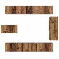 Tv-meubelset 8 pcs Oud hout 30.5 x 30 x 90 cm Bewerkt hout - thumbnail