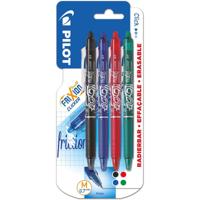 Pilot intrekbare roller FriXion Ball Clicker, medium punt, 0,7 mm, blister met 4 stuks - thumbnail