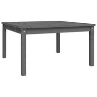 Tuintafel 82,5x82,5x45 cm massief grenenhout grijs - thumbnail