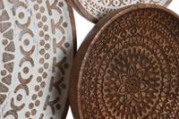 Wanddecoratie Home ESPRIT Wit Donkerbruin Mandala Arabisch Verouderde afwerking 74 x 5 x 76 cm - thumbnail