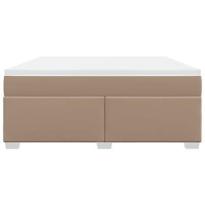 Boxspring met matras kunstleer cappuccinokleurig 180x200 cm - thumbnail