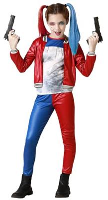 Kostuums voor Volwassenen Blauw Bloederige Harlekijn Kinderen - Maat: 7-9 Jaar - Maat: 7-9 Jaar