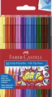 Faber Castell Viltstiften GRIP Colour - etui 10 stuks