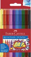 Faber Castell Viltstiften GRIP Colour - etui 10 stuks - thumbnail
