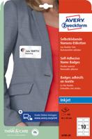 Naambadge etiket Avery Zweckform J4785-20 80x50mm wit 200 etiketten - thumbnail