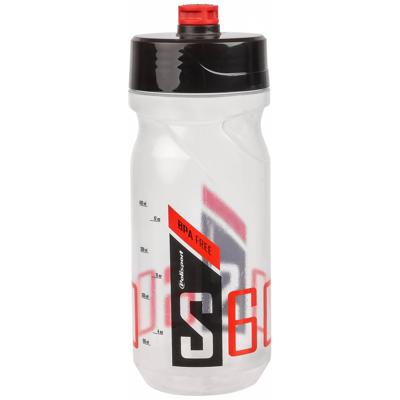 Polisport Plasticos S.A. Polisport bidon 600 ml. transparant zwart/rood