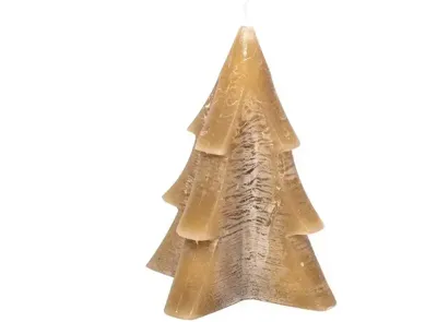 Home Society kaars kerstboom 12x17.5cm taupe 1 stuks