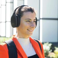 InnovaGoods - Opvouwbare Draadloze Koptelefoon, Bluetooth 5.3, Ruisonderdrukking, Handsfree Microfoon, Oplaadbaar, AUX-In, Ergonomisch Ontwerp, Zwart - thumbnail