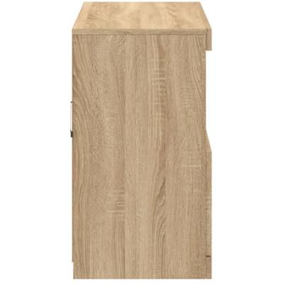 Dressoir met LED-verlichting 81x37x67 cm sonoma eikenkleurig Dressoir met LED-verlichting 81x37x67 cm sonoma eikenkleurig