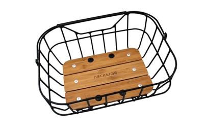Racktime fietsmand, achterop "bask-it breeze" rear basket bask-it breeze alu/bamboo