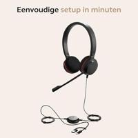Jabra Evolve 20 Headset Bedraad Hoofdband Kantoor/callcenter USB Type-C / USB Type-A Zwart - thumbnail