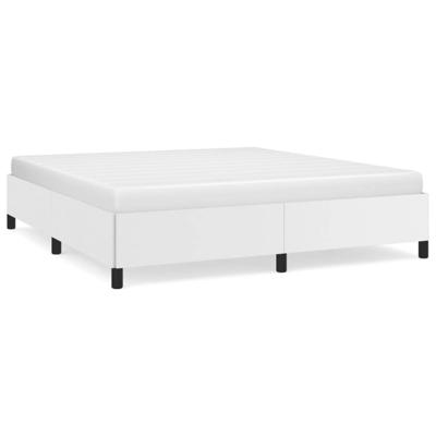 Bedframe kunstleer wit 160x200 cm
