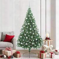 VidaXL Kunstmatig voorverlicht kerstboom met 300 led groen 210 cm pvc - thumbnail