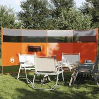 VidaXL Windscherm camping waterdicht 366x152x152 cm oranje - thumbnail