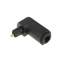 Hoge kwaliteit vergulde 90 graden vierkant naar vierkant rechter hoek TOSLINK Digitale optische Audio Adapter - thumbnail
