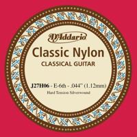 D&apos;Addario J27H06 Student Nylon Classical Guitar Single String enkele snaar voor klassieke gitaar, Hard Tension, 6th String - thumbnail