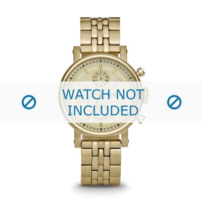 Fossil horlogeband ES2197 Staal Goud 18mm