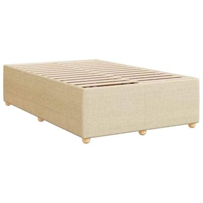 Boxspring met matras stof crèmekleurig 120x200 cm