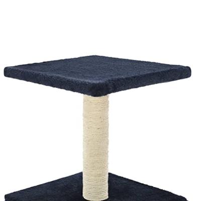 VidaXL Kattenkrabpaal met sisal krabpaal 55 cm donkerblauw