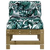 Middenbanken met kussens 2 st gempregneerd grenenhout - thumbnail