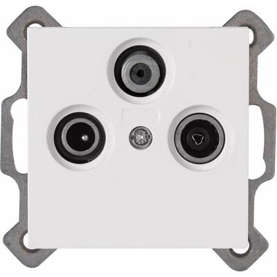 KOPP Glanzend Witte Coax Wandcontactdoos TV/FM/Satelliet - Inbouw