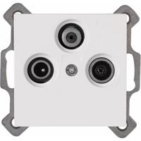 KOPP Glanzend Witte Coax Wandcontactdoos TV/FM/Satelliet - Inbouw - thumbnail