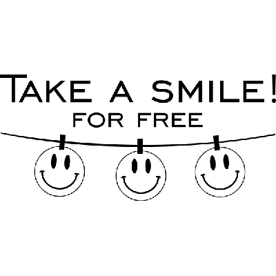 Take a smile! - Muursticker