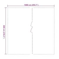 VidaXL Doorzichtig zeildoek met zeilringen 6x10 m pvc - thumbnail