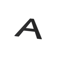 Letter A Model: Huisletter Staal Geroba - Geroba - thumbnail